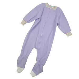 Vintage Triboro Baby Toddler One Piece Pjs Sz 4 Made in USA Purple Made in USA